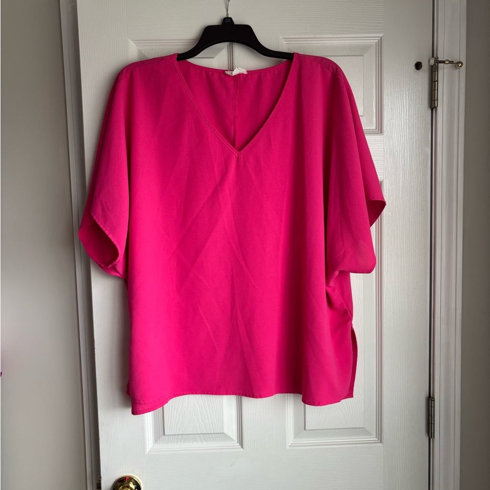 ANDREE BY UNIT Bright Pink Blouse